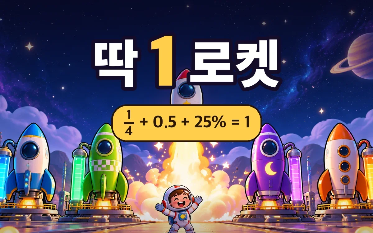 딱1 로켓 화면