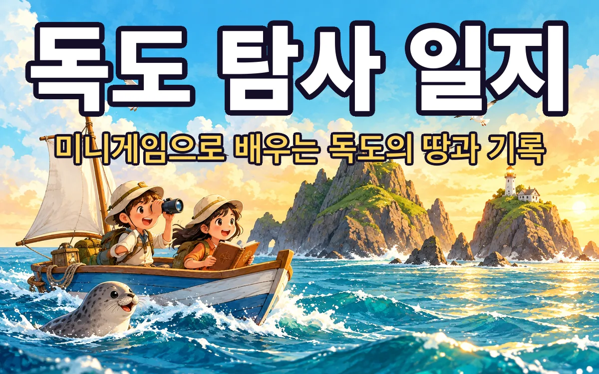 독도 탐사 일지 화면