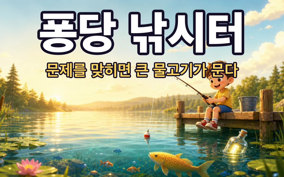 퐁당 낚시터 화면
